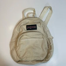 JanSport Half Pint FX Backpack Ivory Beige Compact Pockets JS0A3C4J