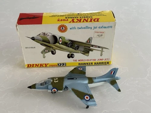 Dinky Toys Hawker Harrier Jump Jet 722 Vintage Toy