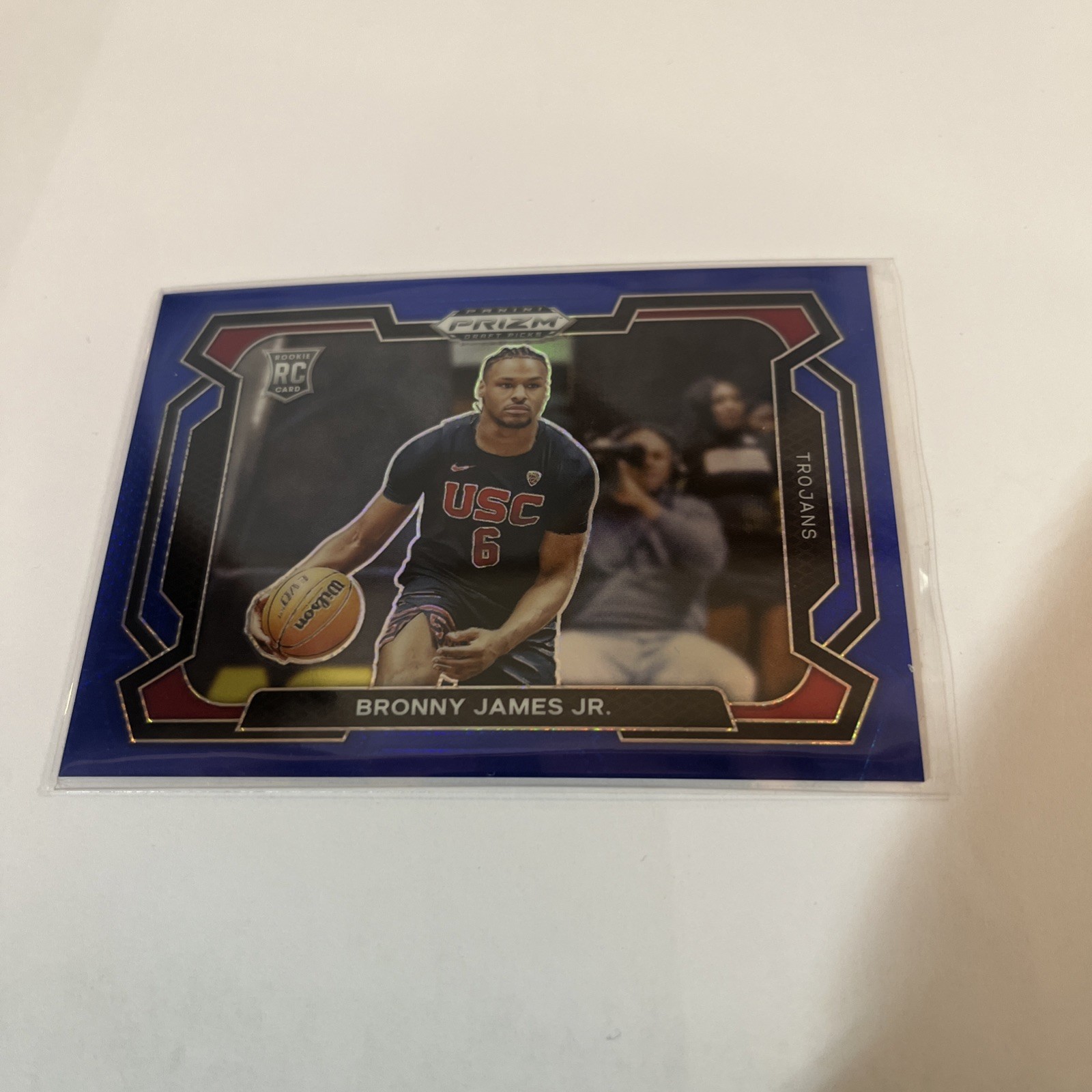 Bronny James Jr 2024 Panini Prizm Draft Picks Rookie Blue /199 Variation #86