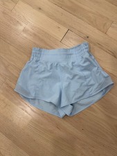 Lululemon Hotty Hot High Rise Lined Short 2.5 Light Blue Size 4