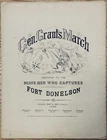 rare CIVIL WAR / PRESIDENTIAL sheet music ULYSSES S. GRANT Fort Donelson 1862
