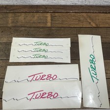 Vintage Cyclepro Turbo BMX Bicycle Frame Decal Sticker Lot Set Pink Green 6pc