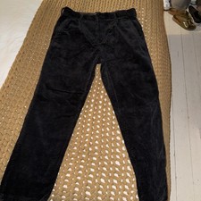 Women  s H M Black Corduroy Casual Pants Size 30 New No Tags