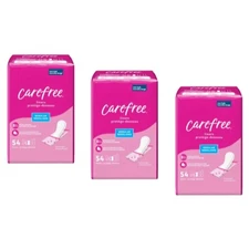 3 Packs Carefree Acti Fresh Body Shape Regular Unscented Pantiliners 54 Ct Each