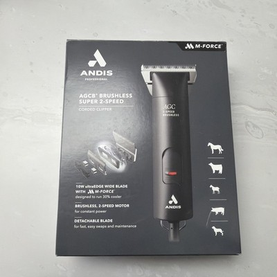 Andis UK EU SAS 220-240 Volt BRUSHLESS AGCB 2-Speed CLIPPER 10 CeramicEdge BLADE