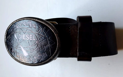 DIESEL Vintage Mens Genuine Y2K Leather Belt Made in Italy Size 85 cm Brown
