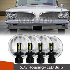 5.75 Round Headlight Conversion Kit With H4 For Pontiac Bonneville 1958-1970 5.75 Round Headlight Conversion Kit With H4 For Pontiac Bonneville 1958-1970