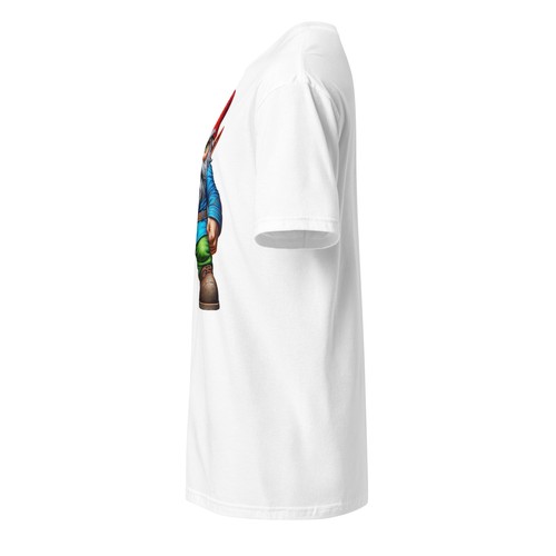 Unisex T-Shirt with Angry Garden Gnome - Unique Funny Tee, Perfect Gift! - Picture 11 of 12