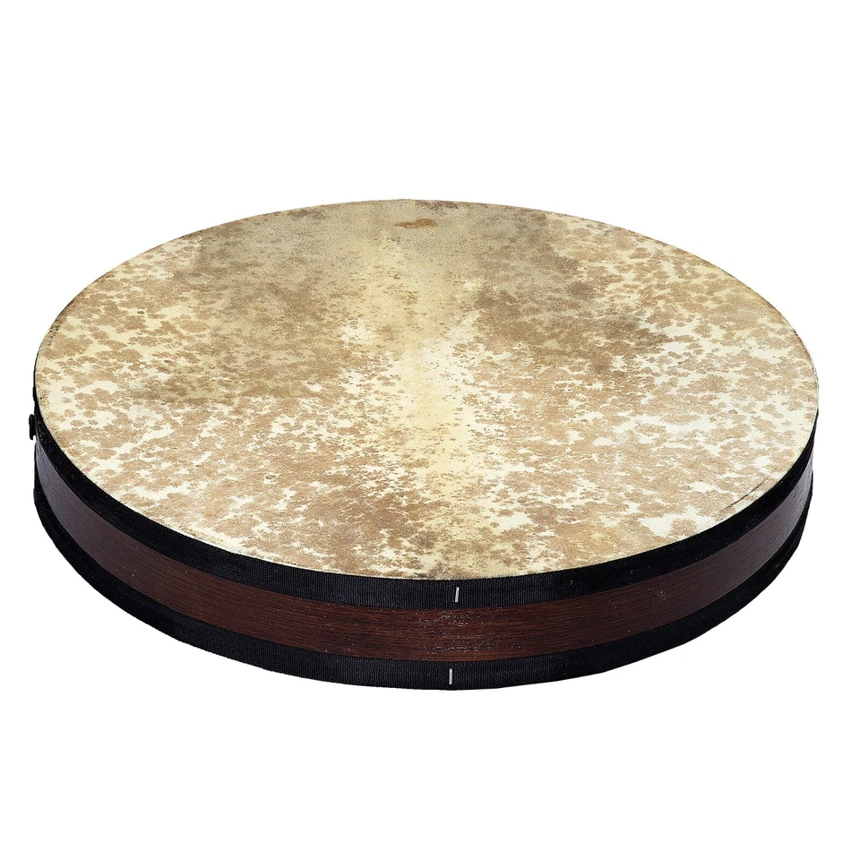 Natural Sounding Percussion Ocean Drum with Wave Beads and Hardwood Frame, Goat - Image 4 of 4
