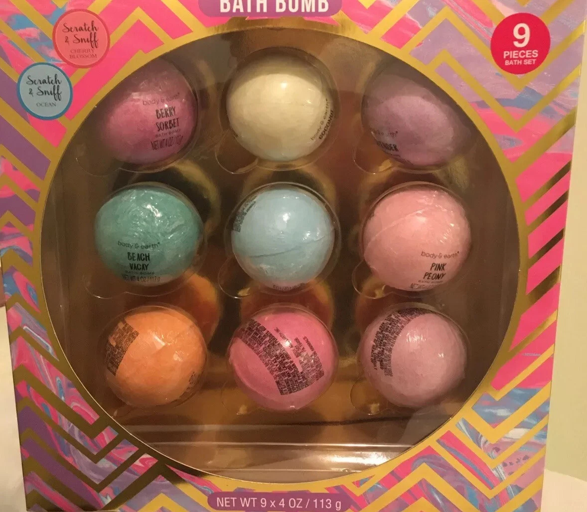 2 Boxes Body and Earth 9 4oz Ea Assorted Fragrances And Colors