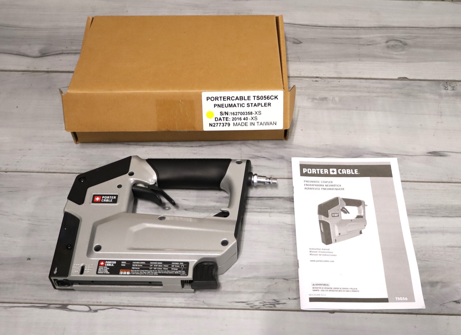 Porter Cable TS056 3/8" Crown 18ga. Pneumatic Stapler Staple Gun
