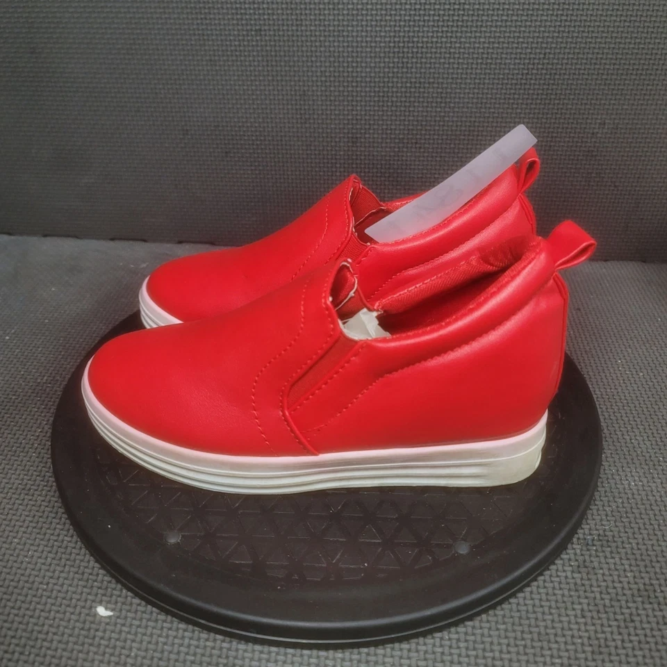 Zapatos de cuña Wanted Comeback para mujer talla 6 rojos sin cordones Foto 3 de 4