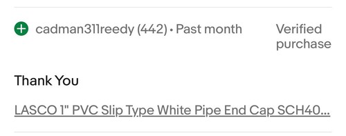 LASCO 1" PVC Slip Type White Pipe End Cap SCH40 Made In USA (NEW) Qty-3 - Picture 4 of 11