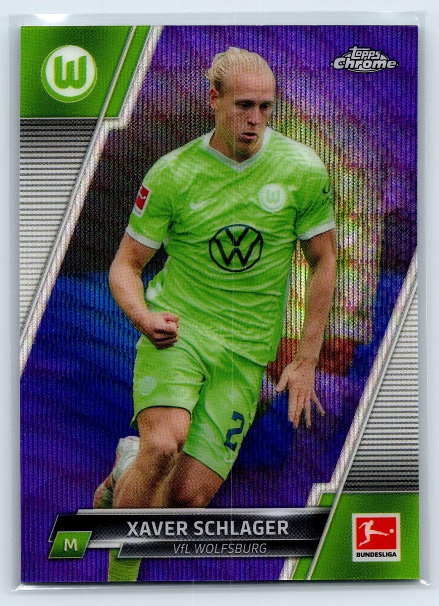 Xaver Schlager 2021-22 Topps Chrome Bundesliga Purple Wave