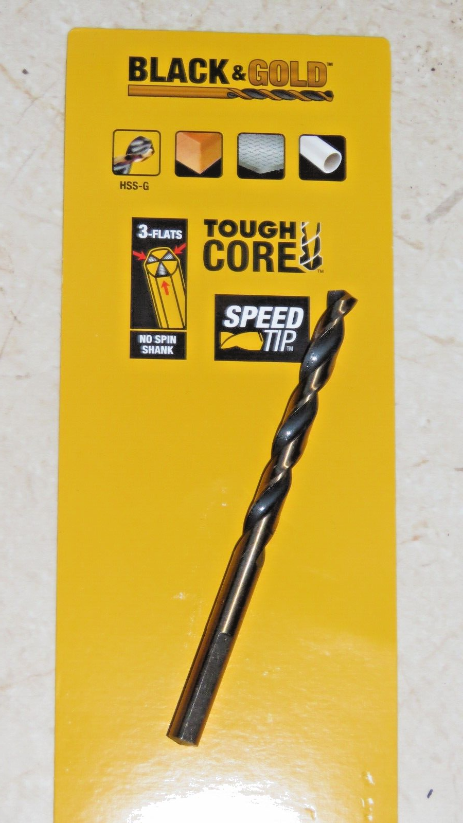 DEWALT  6.5mm BLACK AND GOLD HSS -G DRILL BIT SET loose stock