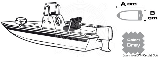 Copertura Impermeabile Per Gommoni - Tessuto Oxford 210D, Anti-UV, Per Scafi A V