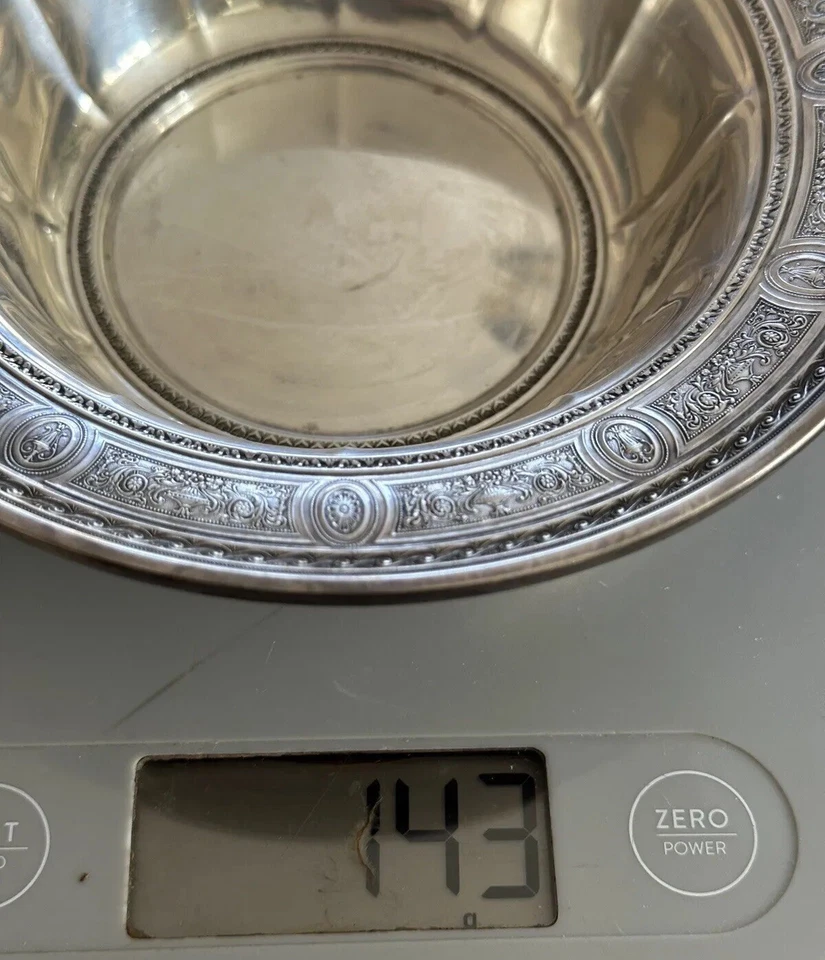 Plato de caramelo antiguo Wedgwood International de plata esterlina de 143 gramos B33-1A Foto 4 de 4