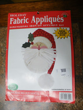WHAT'S NEW Christmas SANTA Fabric Applique Iron-On KIT 56304 NIP Free Ship