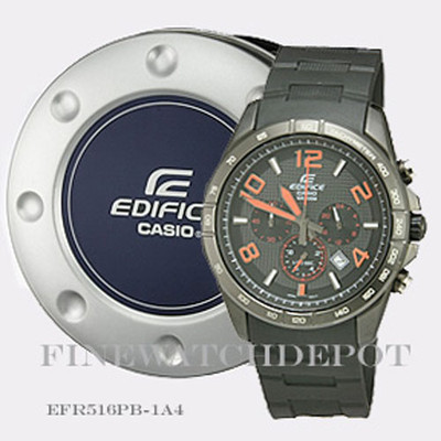 Authentic Casio Edifice Men's Black Chronograph Watch EFR516PB-1A4VCF