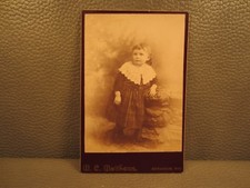 Victorian Antique Cabinet Card Photo of Young Girl, Child, Kid