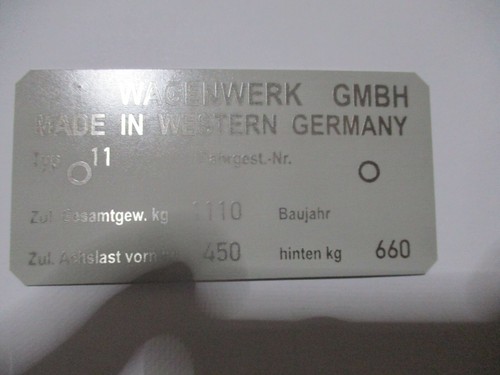 Plaque D'Identification Pour