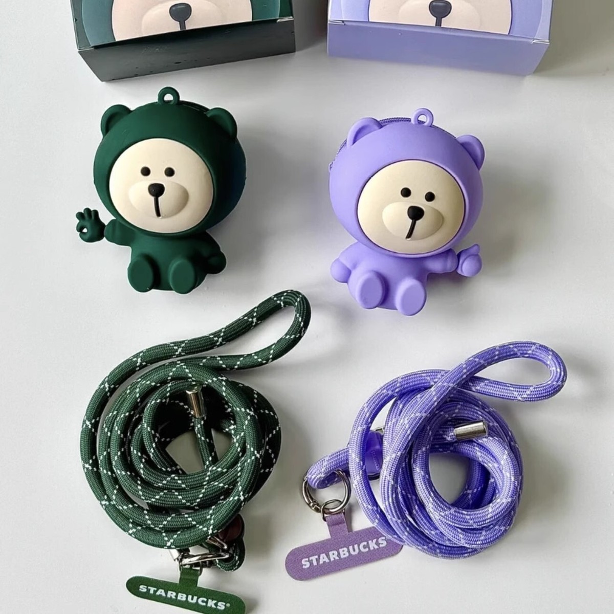 2024 China Starbucks Cute Silicon Sign Bear Phone Lanyard 2024 China Starbucks Cute Silicon Sign Bear Phone Lanyard