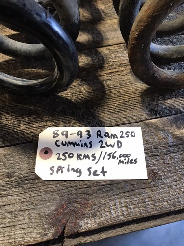 1989-1993 DODGE RAM 250 1ST GEN CUMMINS 2WD FRONT SUSPENSION COIL SPRINGS COILS - Picture 2 of 6