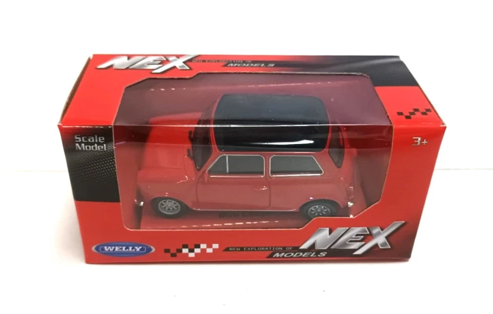Mini Cooper 1300 Rosso Red Welly 1:43 Nuovo 1/43 - Immagine 2 di 4