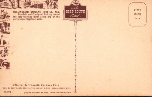 Postal móvil Alabama Bellgrath Gardens fuente patio Isle-Aux-Oies - Imagen 2 de 2