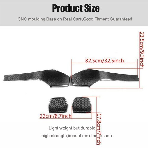 For BMW F80 M3 F82 M4 Dry Carbon Interior Seat Back Backseat Trim Covers 4PCS - Picture 12 of 14