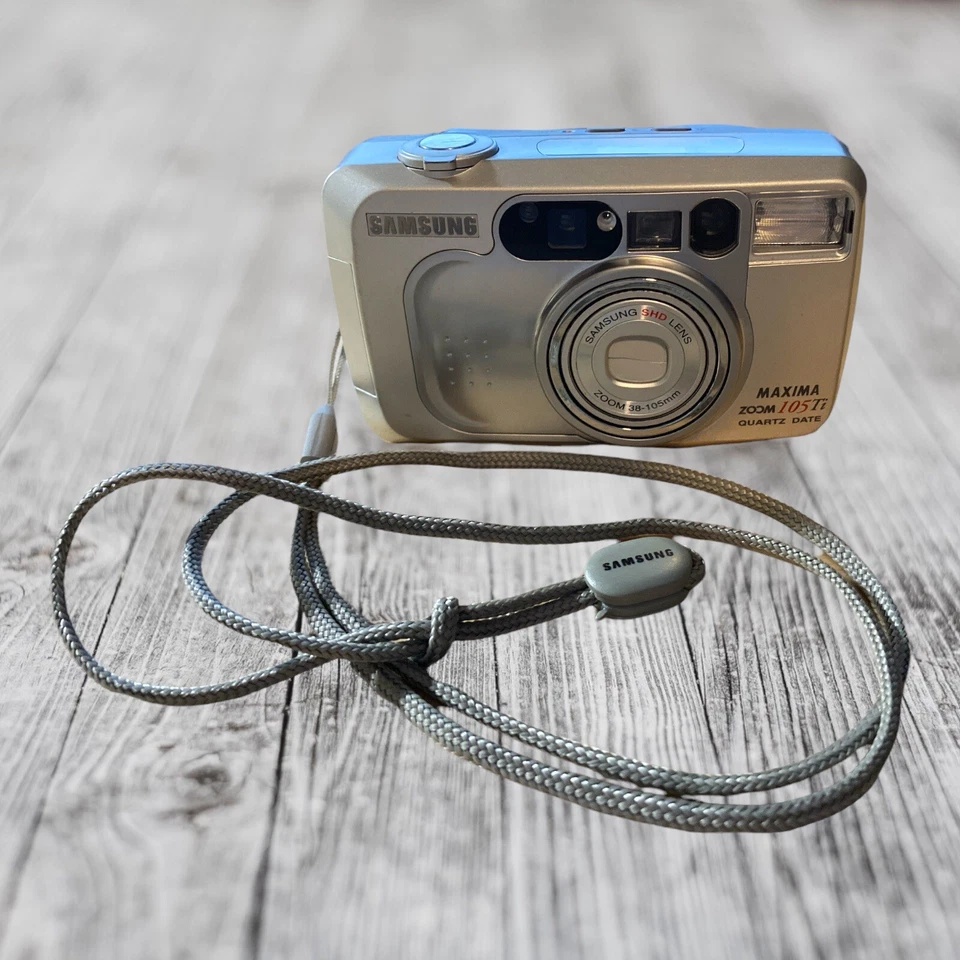 Samsung Maxima Zoom 105 Ti 35mm Point And Shoot Camera W/ Strap - Tested - Image 4 of 4