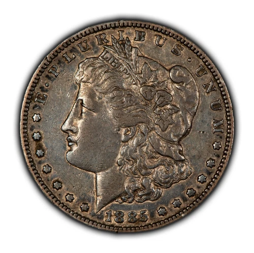 1885-S $1 Morgan Silver Dollar - Deep Patina - XF Key Date - SKU-D5667