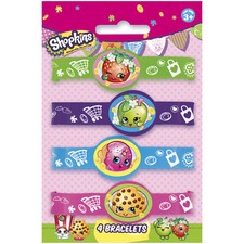 Shopkins Party Supplies Rubber Bracelets 4ct.