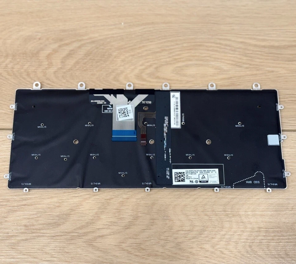 Nuevo teclado retroiluminado genuino Dell XPS 13 9365 2 EN 1 82 TECLAS EE. UU. WPCF9 0WPCF9 Foto 2 de 4