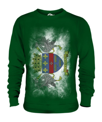 SAINT BARTHELEMY VERWASCHENE FLAGGE UNISEX PULLOVER OBERTEIL SAINT-BARTH?LEMY SHIRT GESCHENK