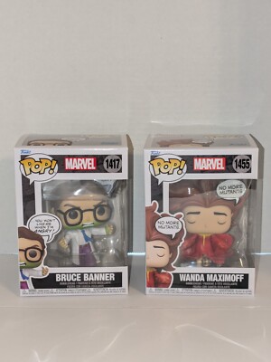 Funko! Pop Marvel: Bruce Banner And Wanda Maximoff With Speech Bubbles