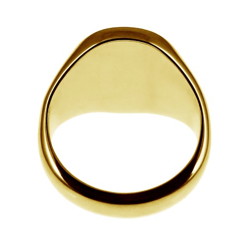 9ct Oro Amarillo Familia Crest Sello Anillos 13x11mm Unisex Ovalado Mano Grabado - Imagen 5 de 9