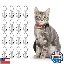 Waziaqoc 12PCS Pet Bells for Dogs and Cats, Silver Collar Bells for Pet Colla