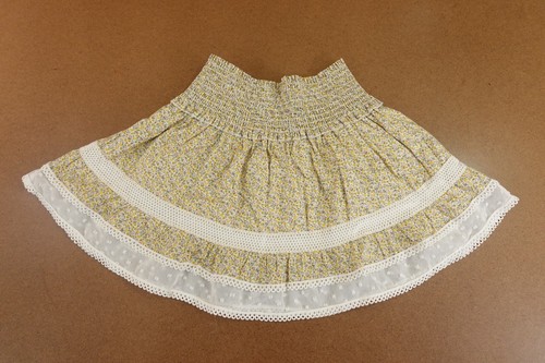 KatieJ NYC Girls Size XL Colorful Lara Ditsy Floral Lace Trim Smocked Skirt - Picture 3 of 8