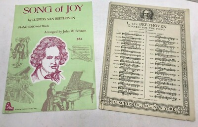 Beethoven Song of Joy & Sonatas For Piano Quasi Fantasia OP 27 No 2 Sheet Music
