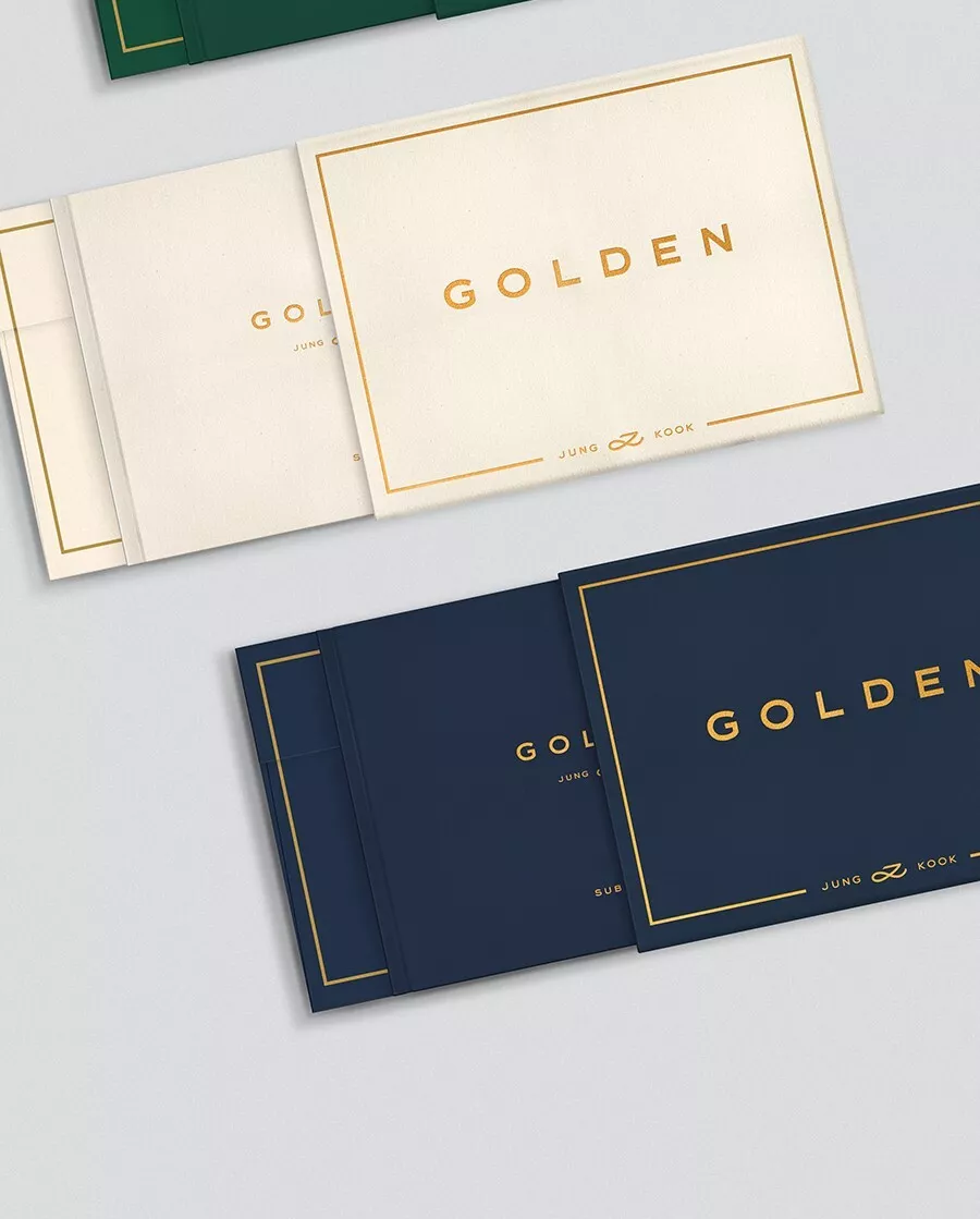 JUNGKOOK GOLDEN Album 3 Ver SET+WEVERSE/3CD+QR Card+4 P.Book