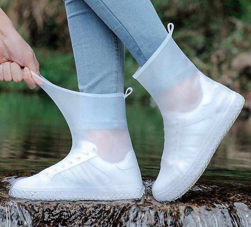 Waterproof Rain Boots Covers For Adult Men And Women, Kids Silicone Rain Shoes - Picture 2 of 3