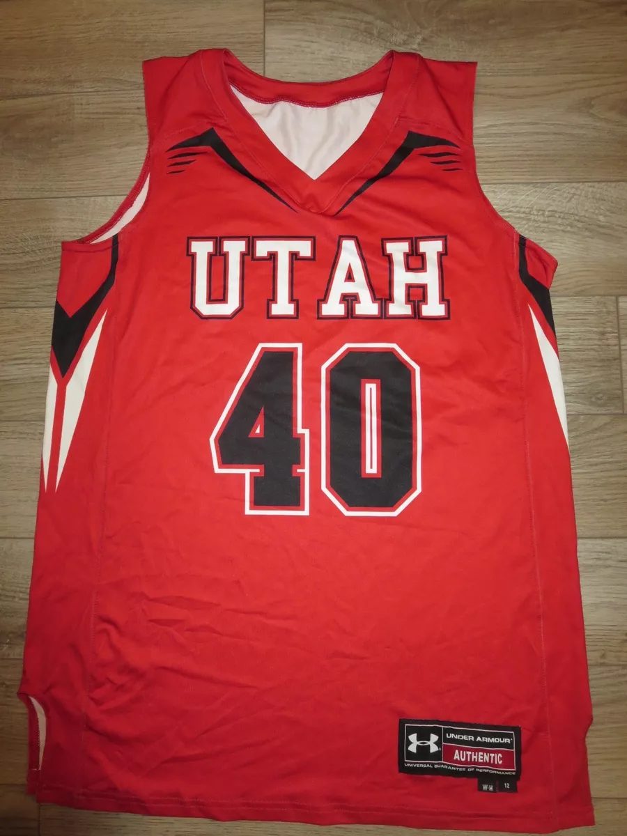 Utah Utes 40 Basketball Team Under armour Team Issued Jersey Womens M 12