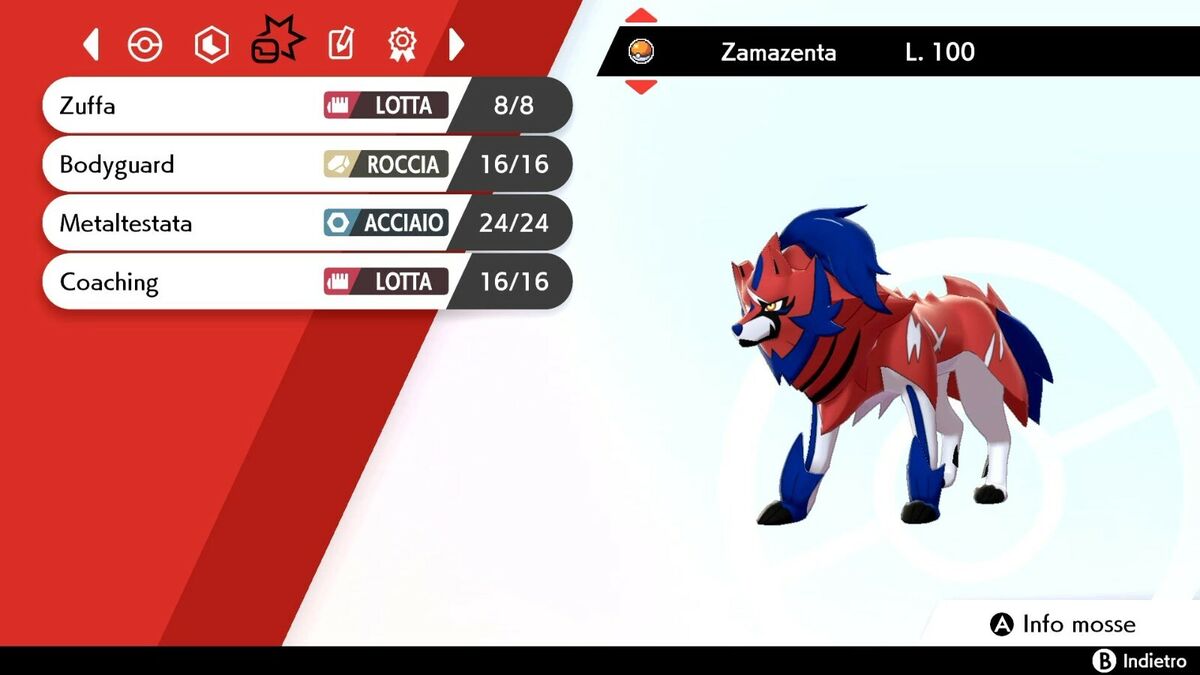 Zamazenta 6 IV ITA Battle Ready - Pokemon Sword - Shield