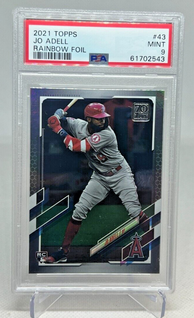 PSA 9 - 2021 Topps JO ADELL RC Rainbow Foil #43 Angels