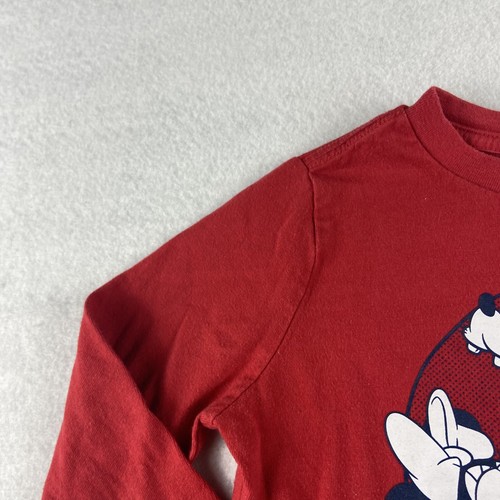 Gap Kids Disney Shirt Kids XS Red Mickey & Friends Crew Neck Long Sleeve Cartoon - Picture 2 of 13