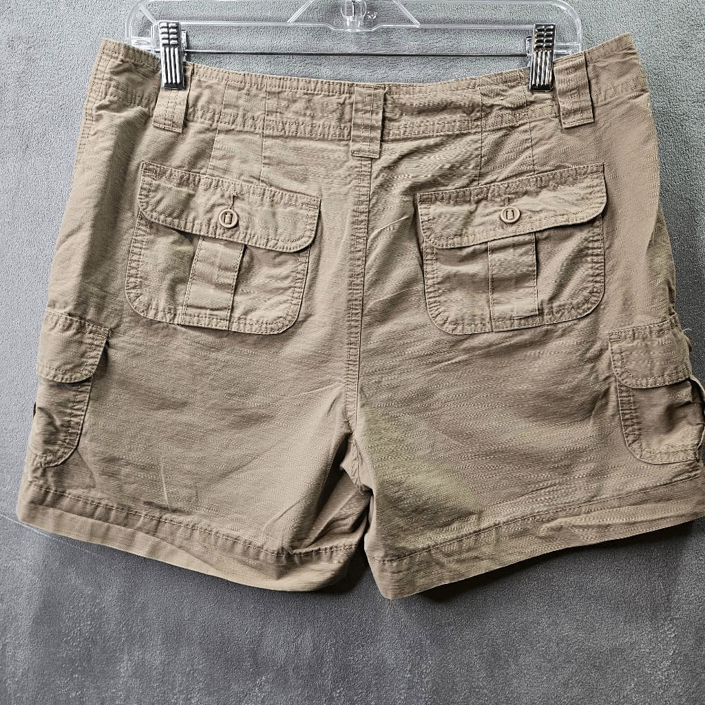 Cabelas Shorts Womens Sz 12 Tan Cargo Outdoor Hiking … Gem