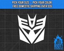 Transformers Decepticon Decal for Cars, Trucks, Laptop 80's Toys Retro Robots
