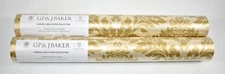 GP&J Baker Wallpaper Larkhill Collection Lydford Damask Gold Taupe 2 NEW Rolls!