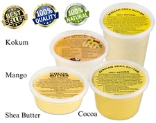 Raw African Shea, Kokum, Mango, Cocoa Butter Organic Pure Unrefined Wholesale